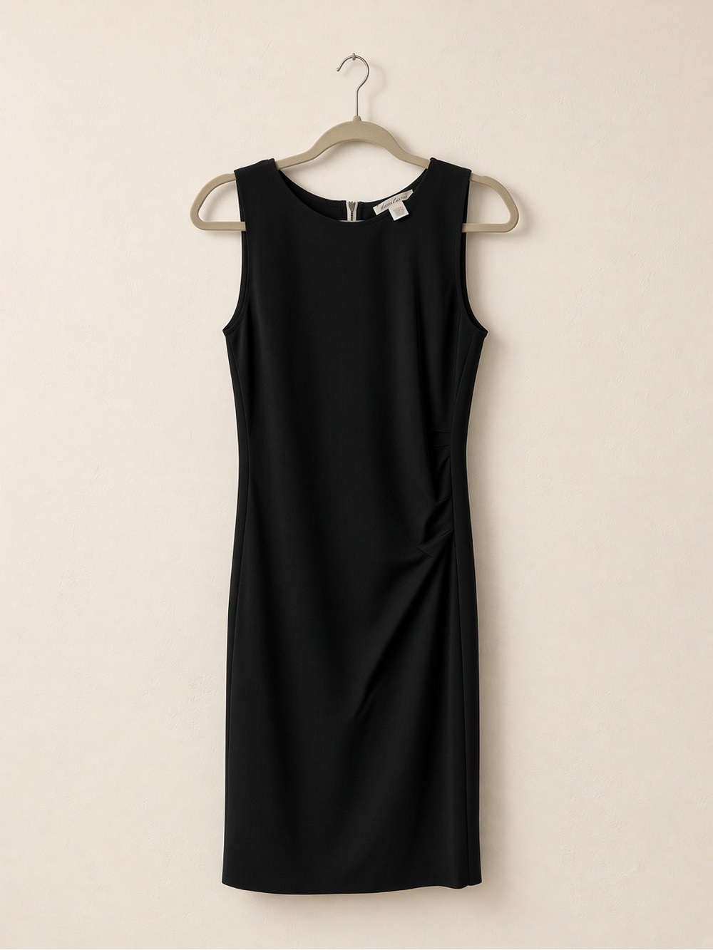 Kenneth Cole New York Black Ruched Sheath – Size 6